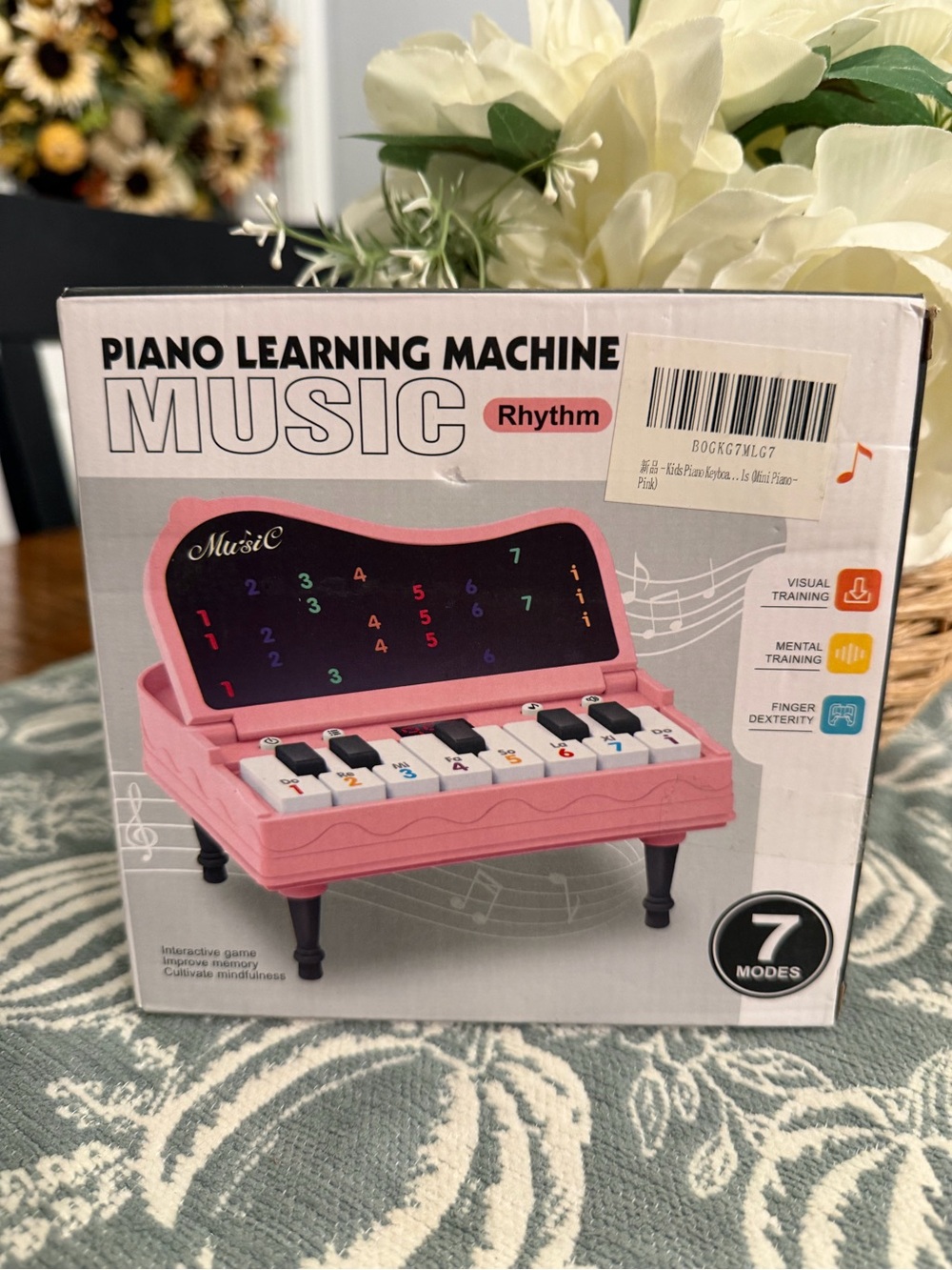Kids Pink Piano Learning Machine - Music Rhythm Toy